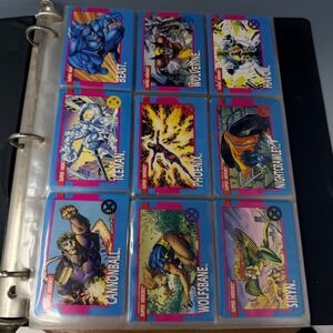 1992 Impel Marvel X-Men Series 1 Trading Card Binder Lot Jim Lee Art Wolverine